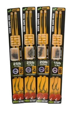 Fox Edges Wide Gape Rigs 20lb Size 6 Green