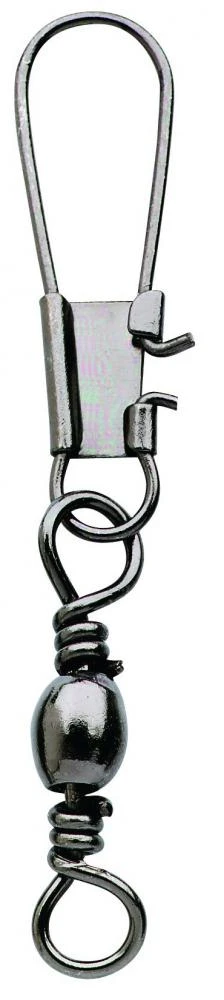 Spro Black Barrel Swivel + Interlock Snap #6